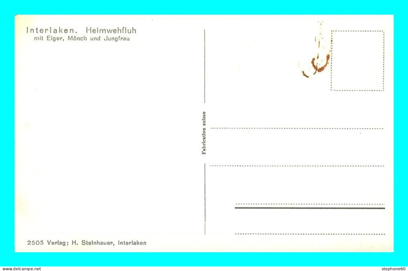 A815 / 331 Suisse INTERLAKEN Helmwehfluch Mit Eiger - Interlaken