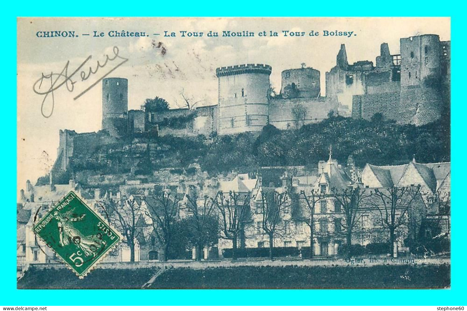 A820 / 491 37 - CHINON Chateau Tour Du Moulin Et Tour De Boissy - Chinon