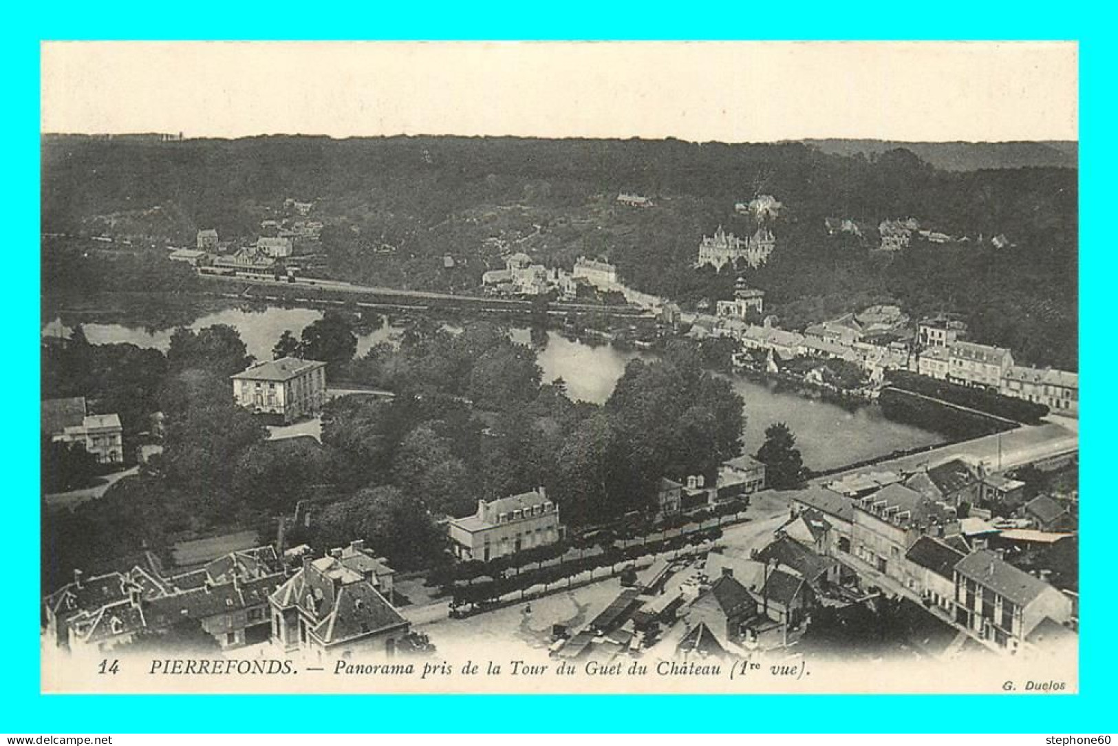 A820 / 517 60 - PIERREFONDS Panorama Pris De La Tour Du Guet Du Chateau - Pierrefonds