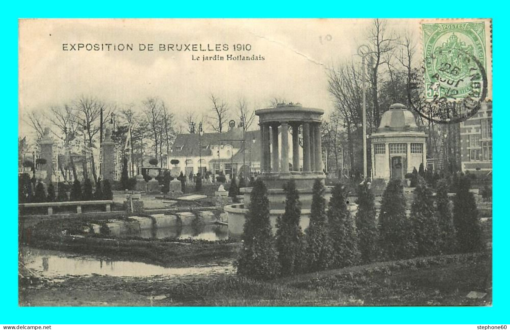 A817 / 423 Exposition De BRUXELLES 1910 Jardin Hollandais - Andere & Zonder Classificatie