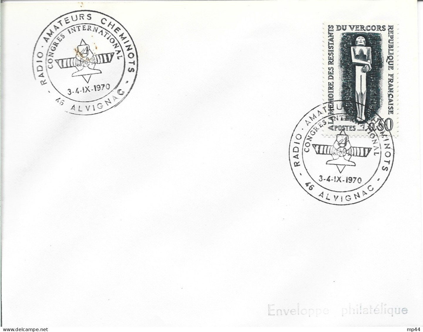 1L7 --- 46 ALVIGNAC Congrès Radio-Amateurs Cheminots - Commemorative Postmarks