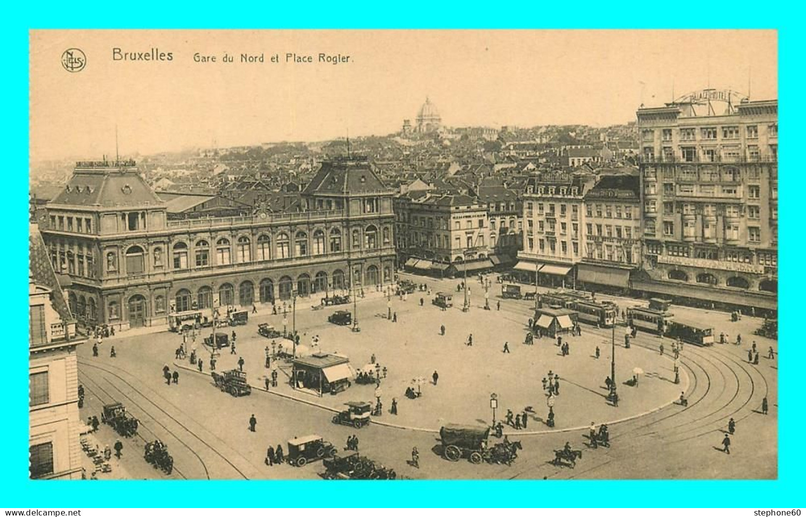 A817 / 073 BRUXELLES Gare Du Nord Et Place Rogier - Autres & Non Classés