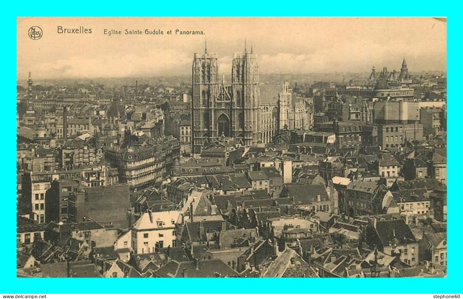 A817 / 075 BRUXELLES Eglise Sainte Gudule Et Panorama - Andere & Zonder Classificatie