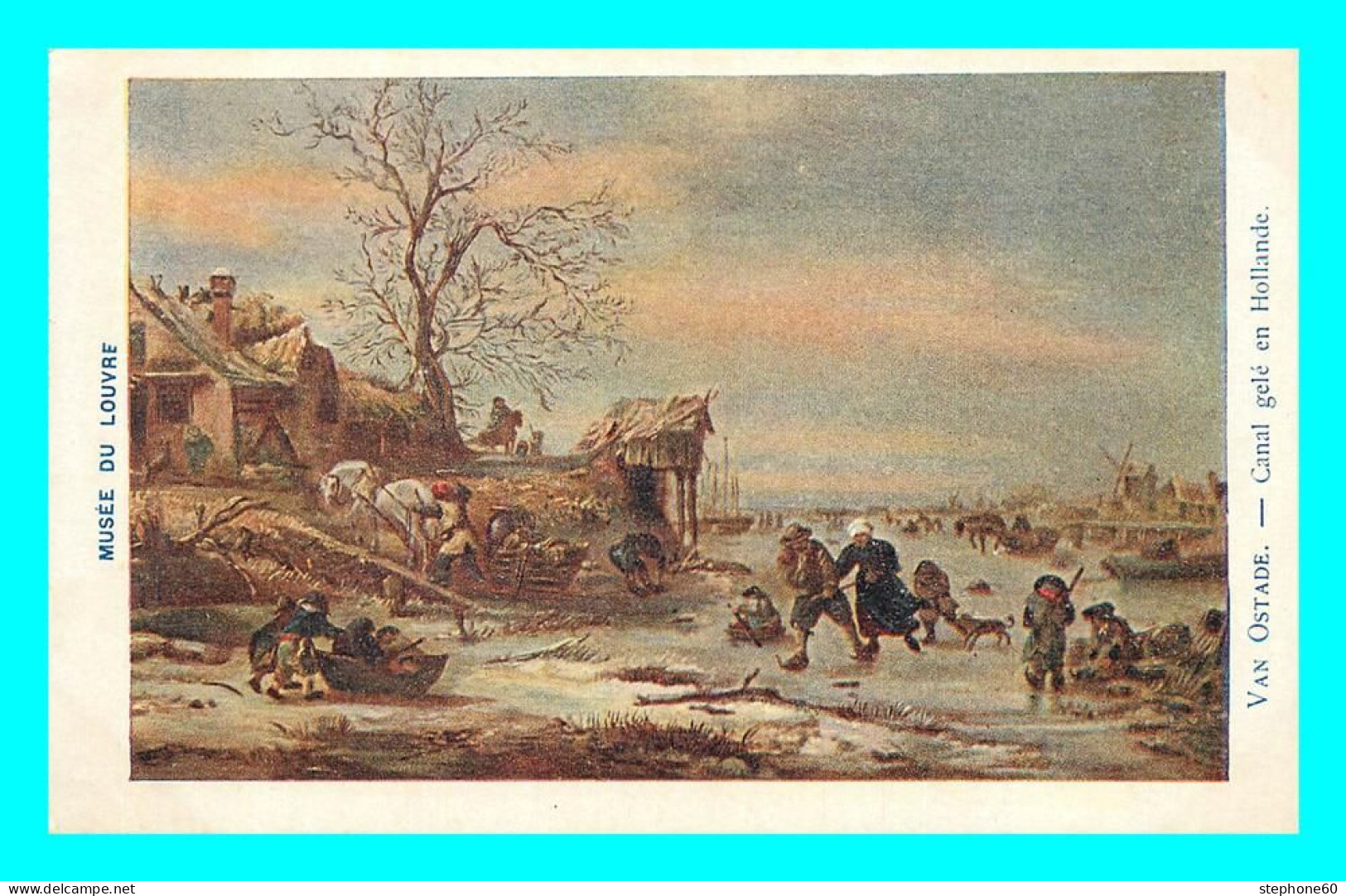 A819 / 429 Tableau VAN OSTADE Canal Gelé En Hollande - Malerei & Gemälde