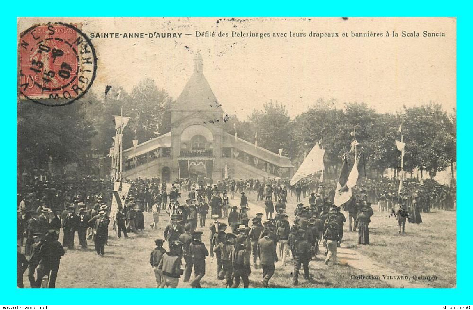 A819 / 311 56 - SAINTE ANNE D'AURAY Défilé Des Pelerinages Avec Leurs Drapeaux - Sainte Anne D'Auray