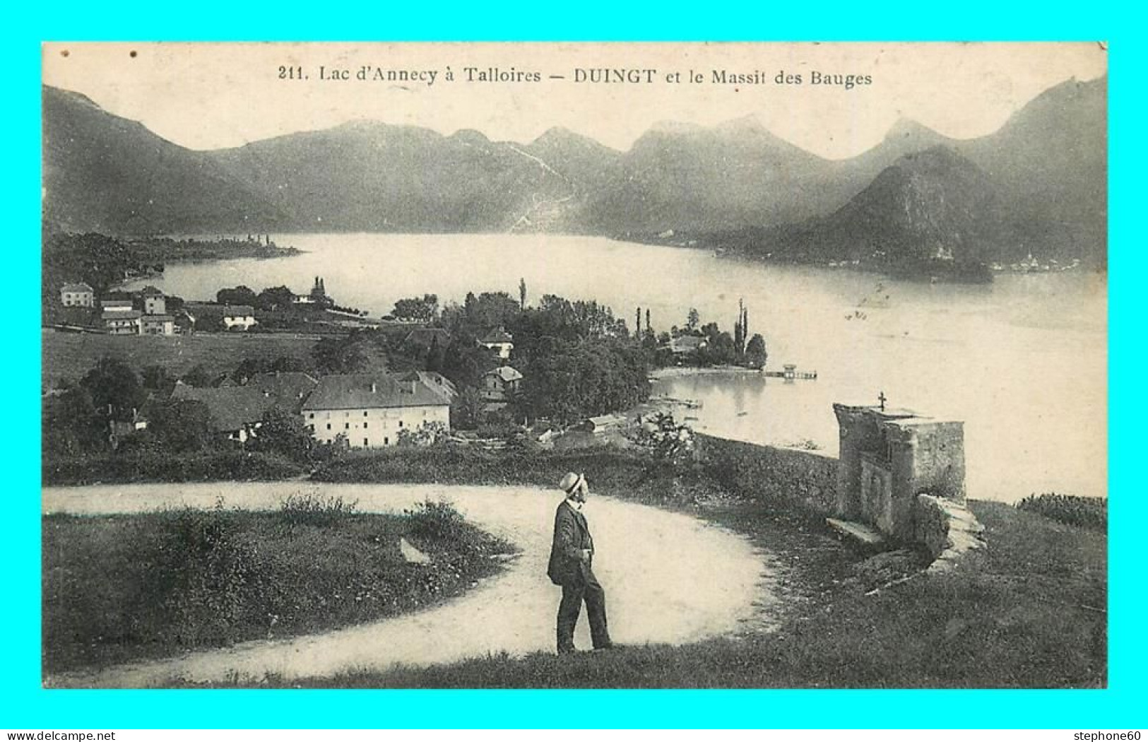 A819 / 017 74 - DUINGT Et Massif Des Bauges Lac D'Annecy à Talloires - Duingt