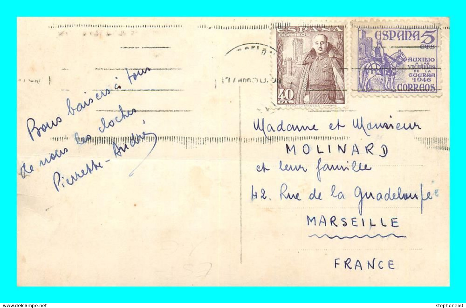 A822 / 279 Espagne Timbre Sur Lettre - Lettres & Documents