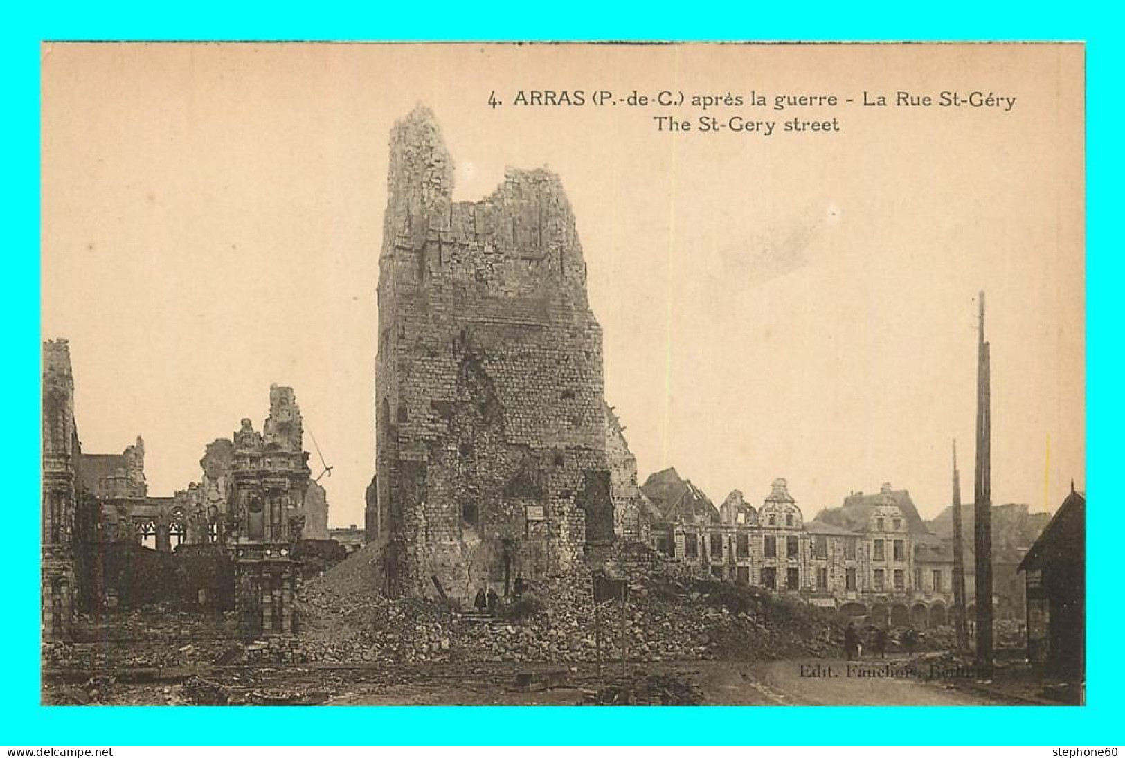 A823 / 007 62 - ARRAS Apres La Guerre Rue St Gery - Arras