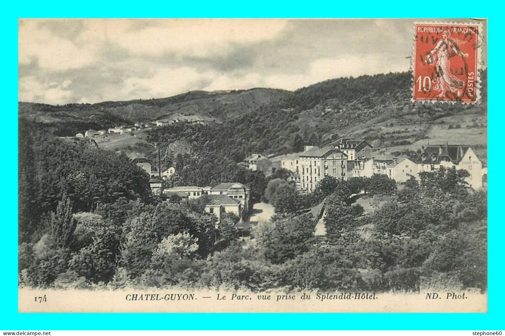 A823 / 119 63 - CHATELGUYON Le Parc Vue Prise Du Splendid Hotel - Châtel-Guyon