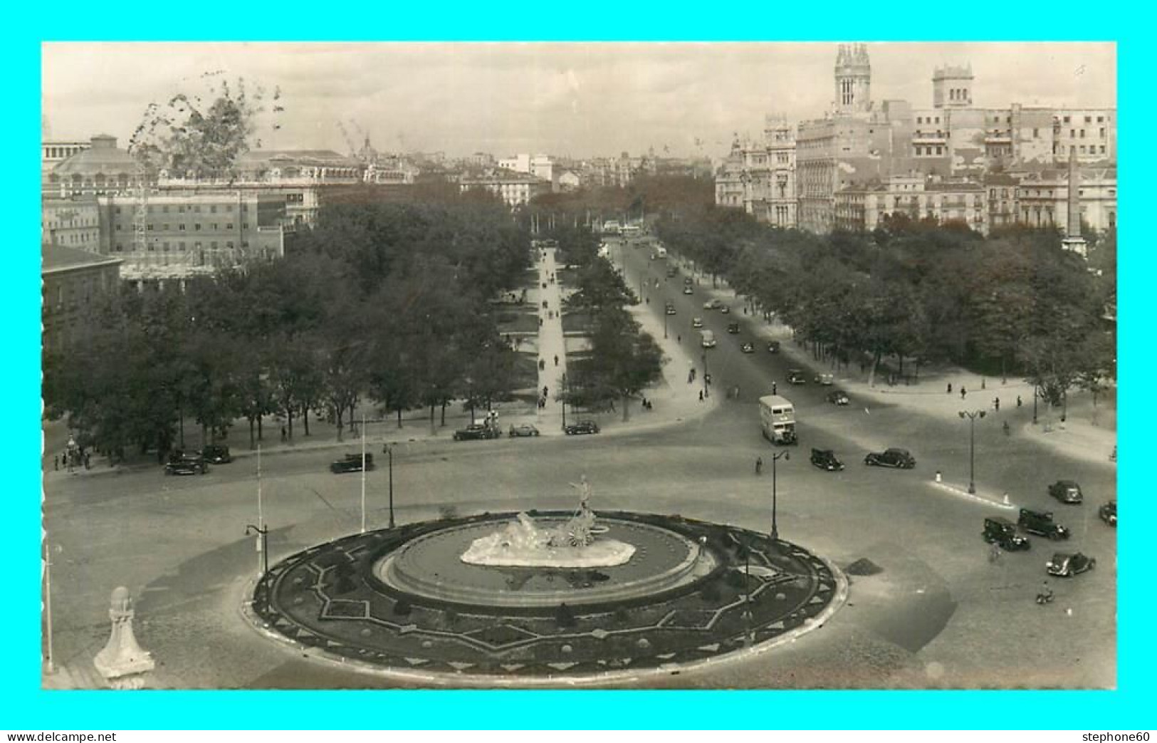 A824 / 259 EspagneMADRID Neptune Boulevard Du Prado ( Timbre ) - Madrid