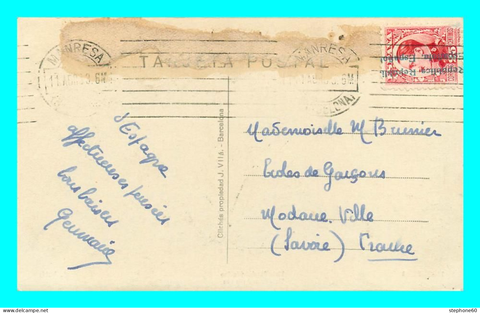 A821 / 315 Espagne MANRESA Vista Parcial Y La Seo - Autres & Non Classés