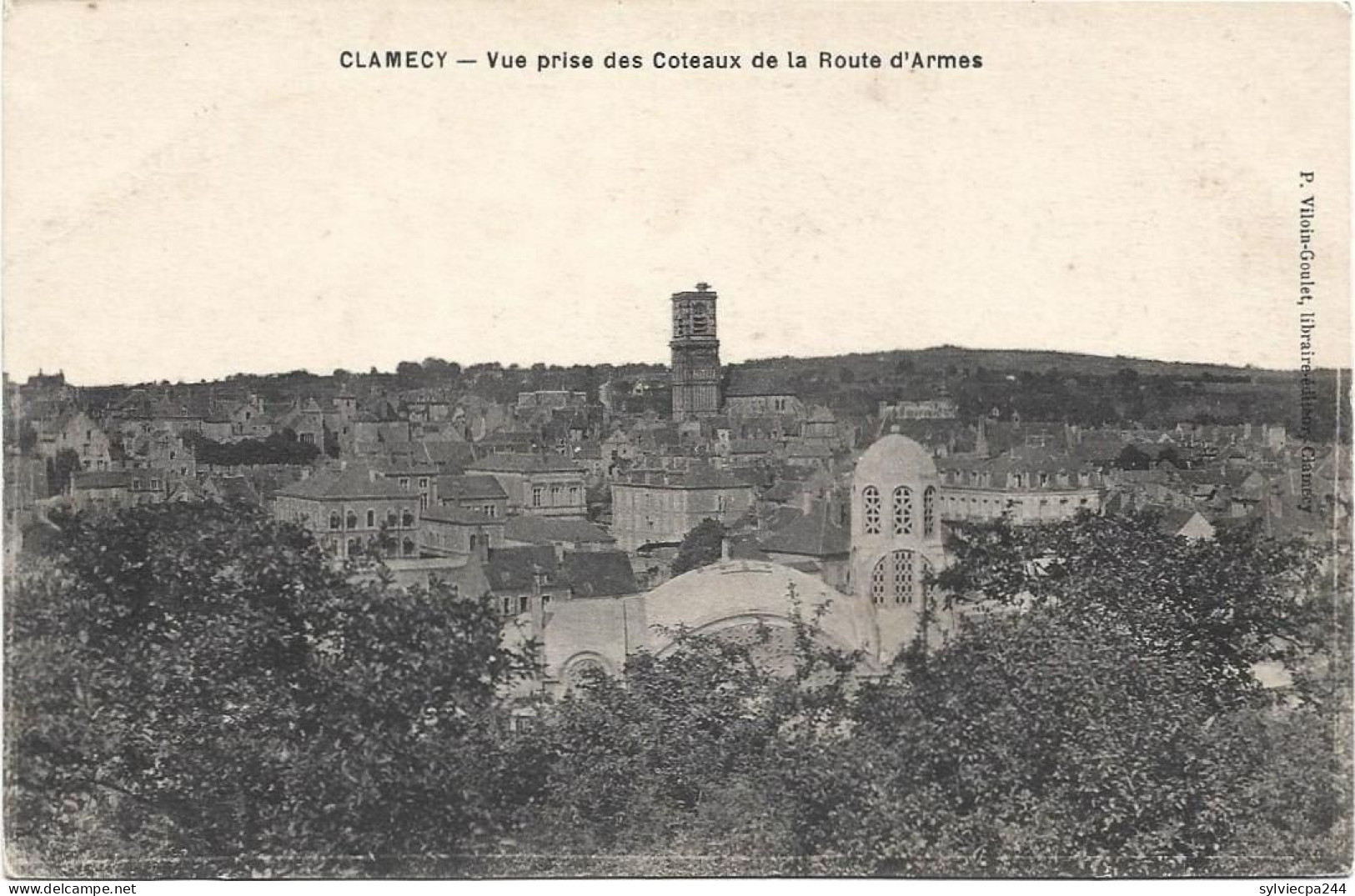 CPA 58 - CLAMECY - VUE PRISE DES COTEAUX DE LA ROUTE D'ARMES - Clamecy