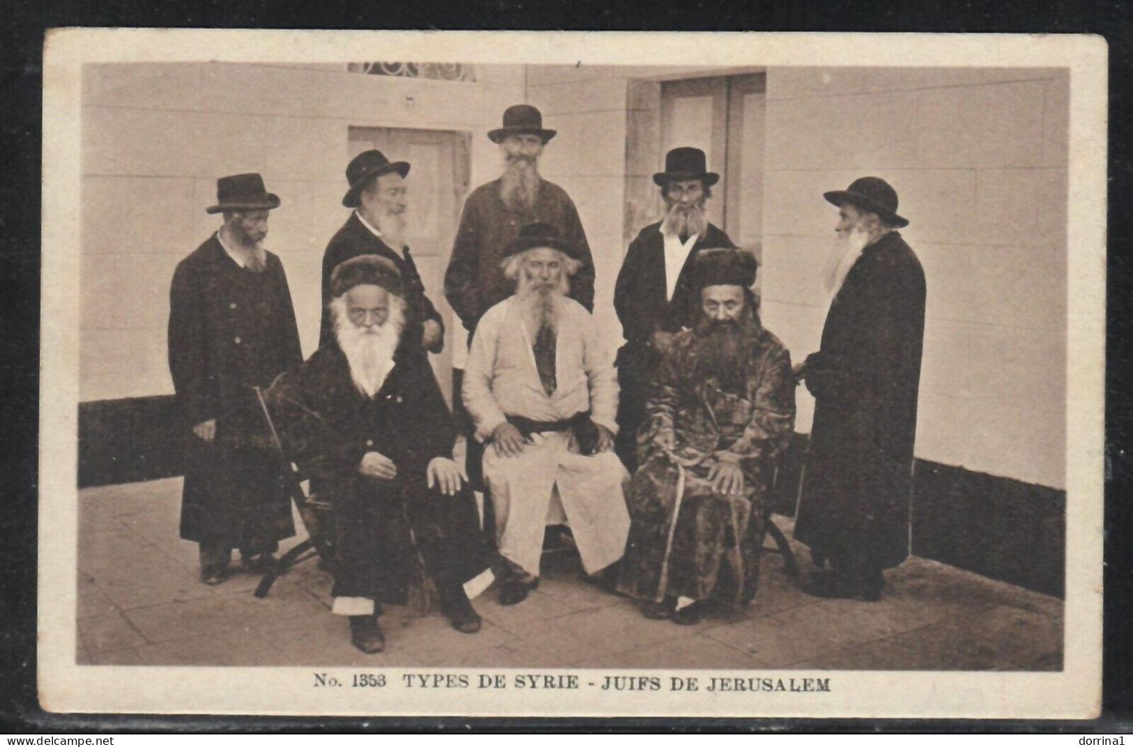 Juifs De Jerusalem Palestine Jewish Judaica Photo Postcard - Jewish