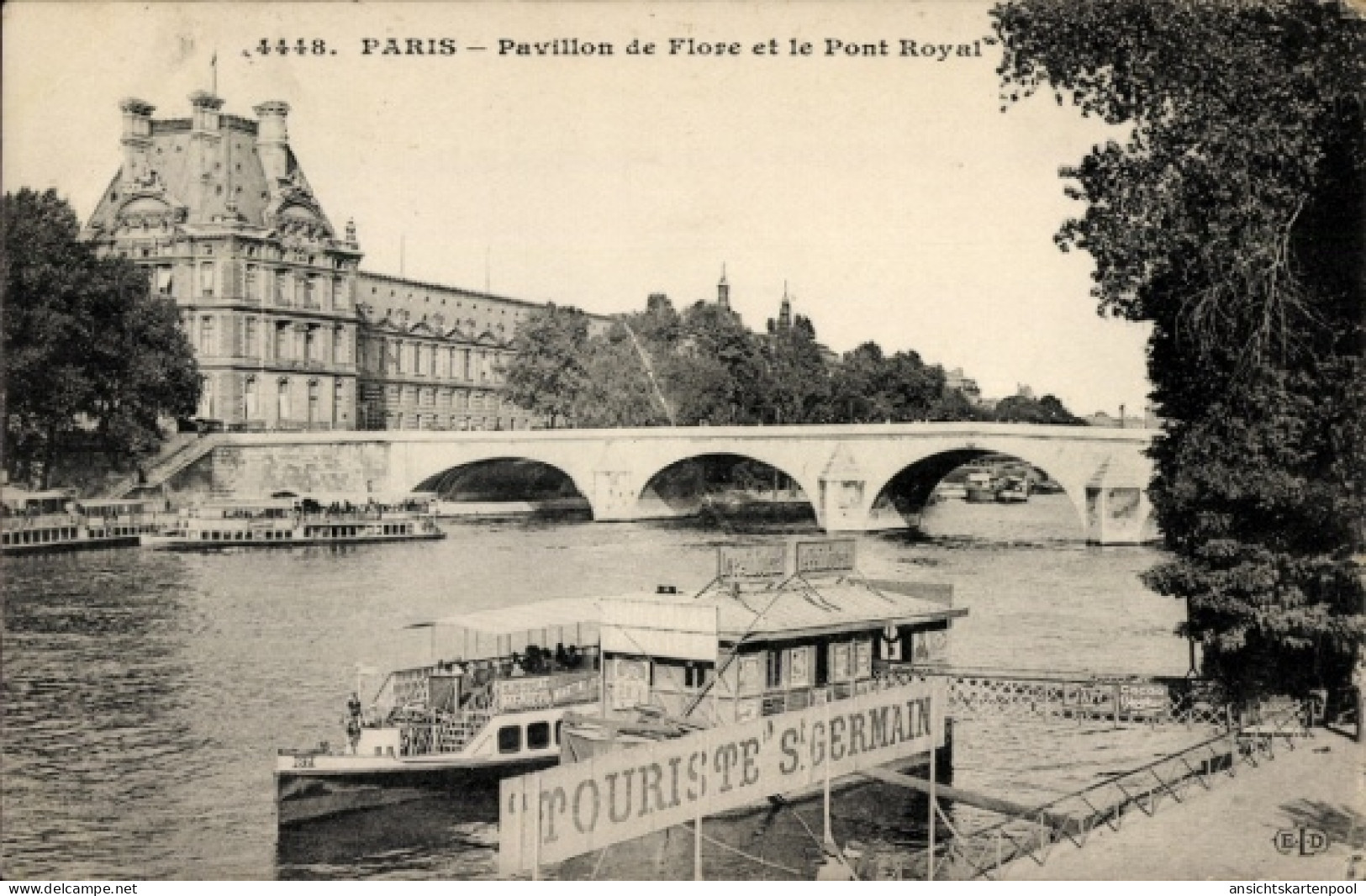 CPA Paris VII, Pavillon De Flore, Pont Royal - Andere & Zonder Classificatie