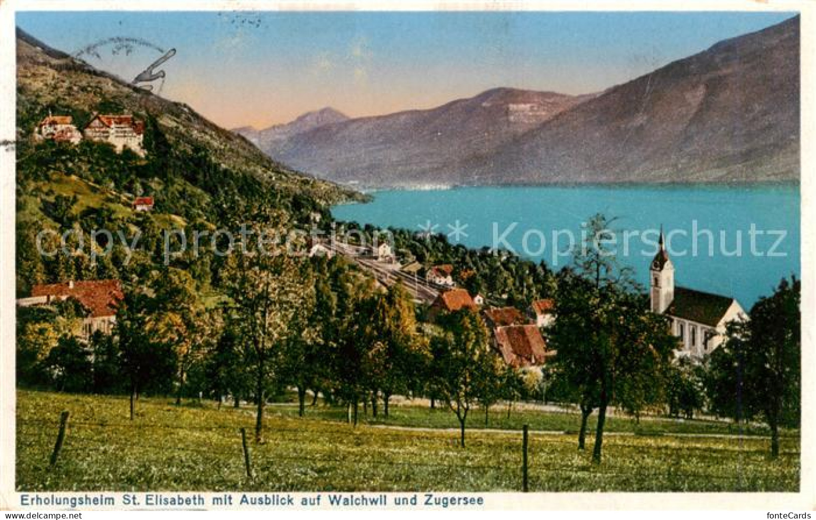 13822942 Walchwil ZG Erholungsheim St Elisabeth Mit Blick Auf Zugersee  - Autres & Non Classés