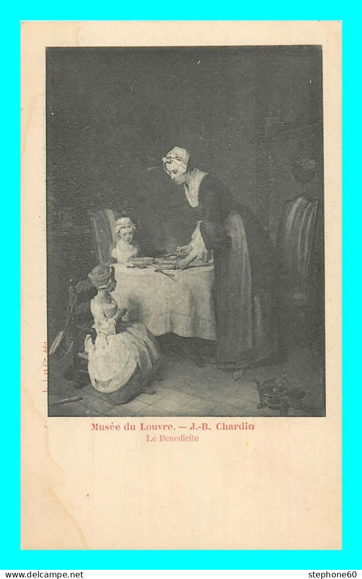 A826 / 447 Tableau Musée Du Louvre J. B. CHARDIN La Benedictine - Malerei & Gemälde