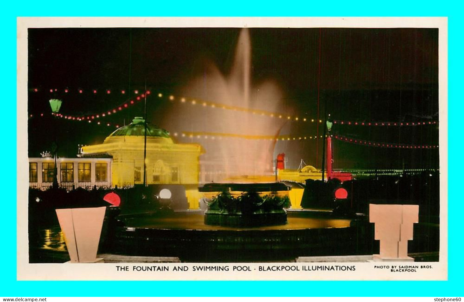 A827 / 201  Fountain And Swimming Pool Blackpool Illuminations - Blackpool