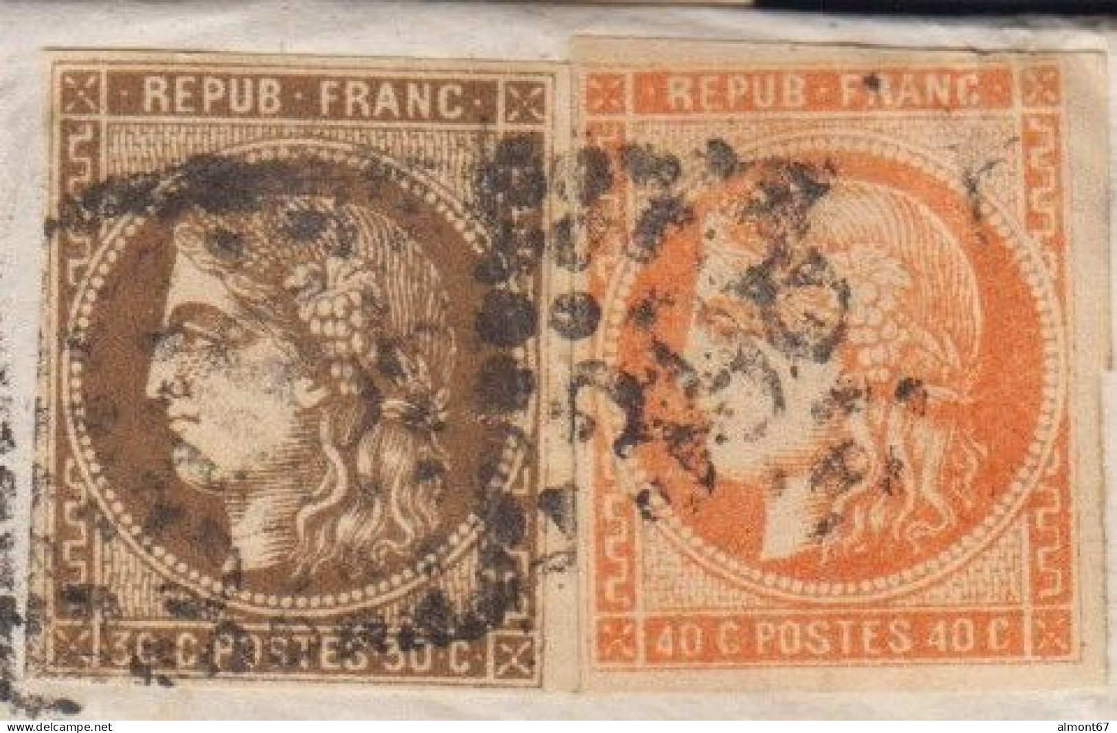 Bordeaux N° 47 Et 48 Sur Lettre De Toulouse Pour St Gaudens - 1870 Ausgabe Bordeaux