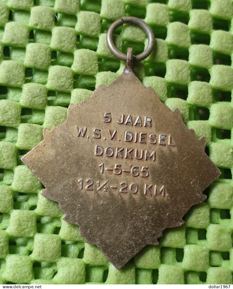 Medaile :  5 Jaar W.S.V. Diesel Dokkum 1-5-1965 - 12 ½ -20km  -  Original Foto  !!  Medallion  Dutch - Andere & Zonder Classificatie