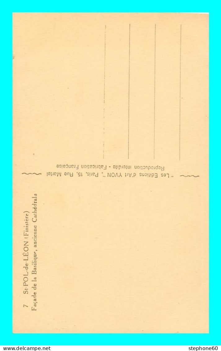 A828 / 545 29 - SAINT POL DE LEON Facade De La Basilique Ancienne Cathédrale - Saint-Pol-de-Léon