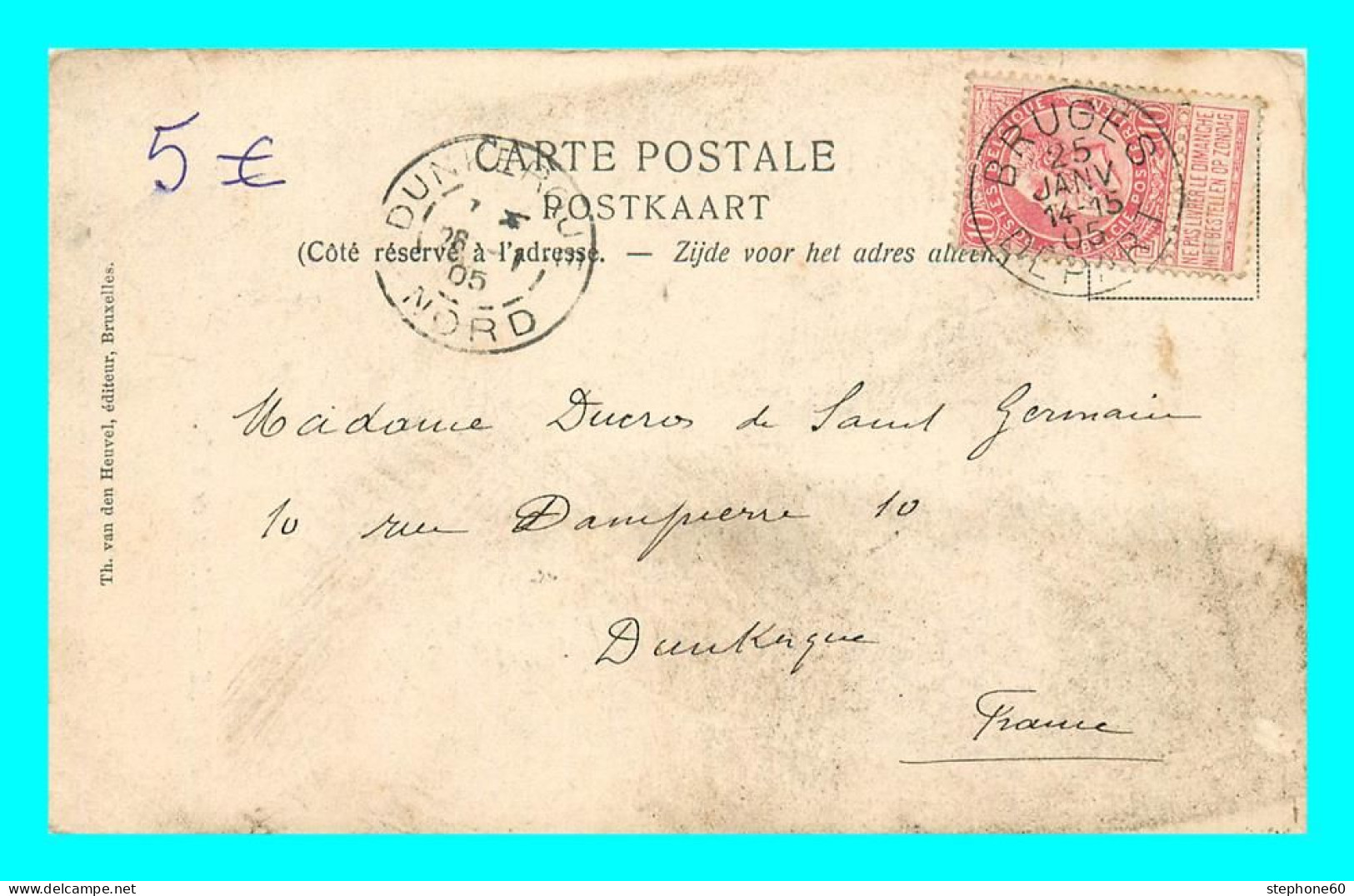 A828 / 433 Belgique Timbre Fine Barbe Sur Lettre - 1893-1900 Schmaler Bart