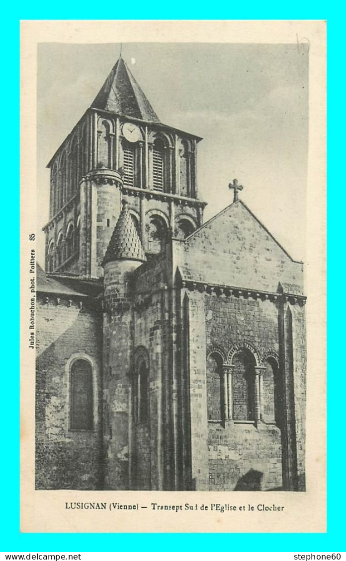 A828 / 557 86 - LUSIGNAN Transept Sud De L'Eglise Et Clocher - Lusignan