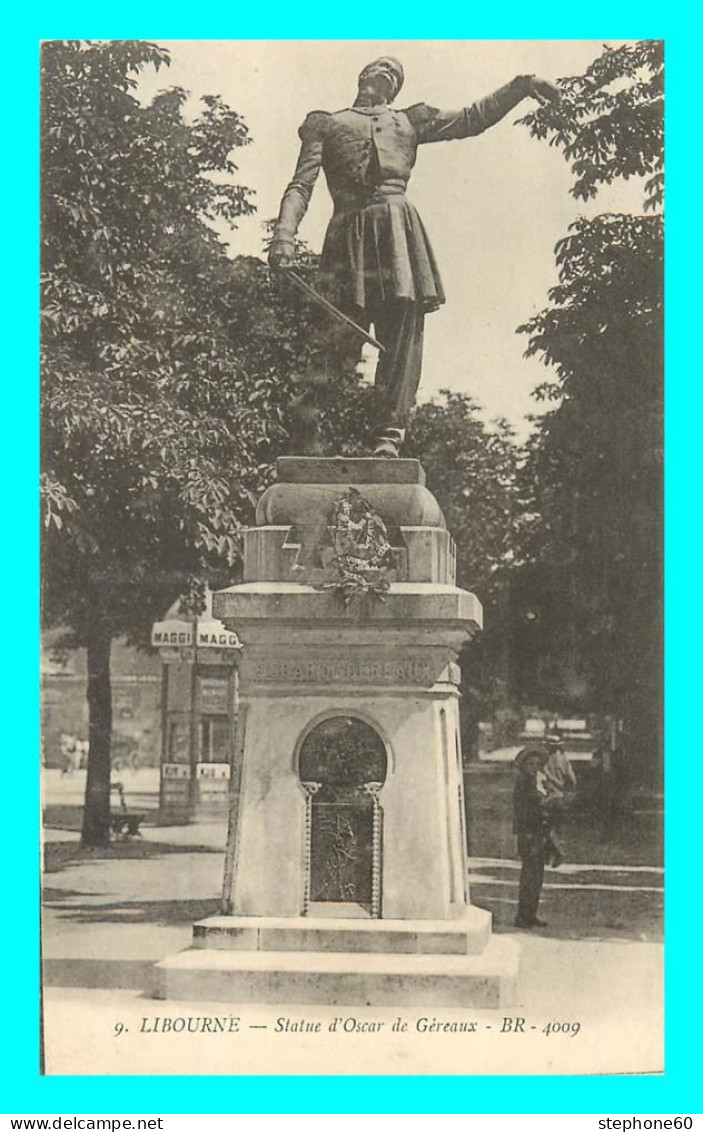 A825 / 599 33 - LIBOURNE Statue D'Oscar De Géreaux - Libourne