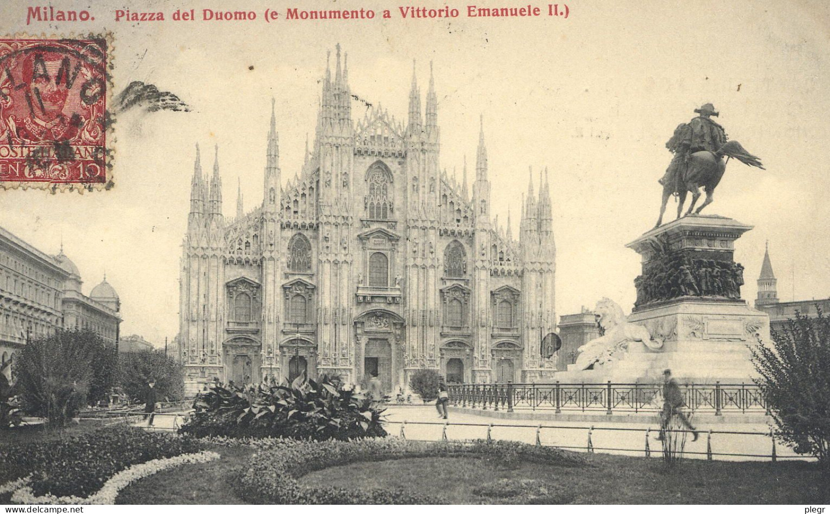 0-ITALOM 01 09 - MILANO - PIAZZA DEL DUOMO E MONUMENTO A VITTORIO EMANUELE II - Milano (Mailand)