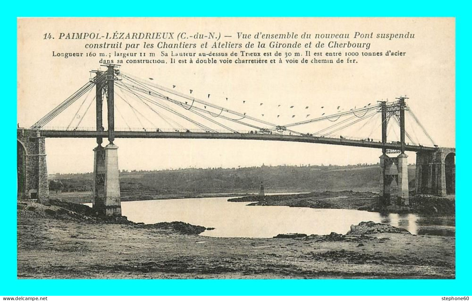 A825 / 159 22 - PAIMPOL LEZARDRIEUX Vue D'ensemble Du Nouveau Pont Suspendu - Paimpol