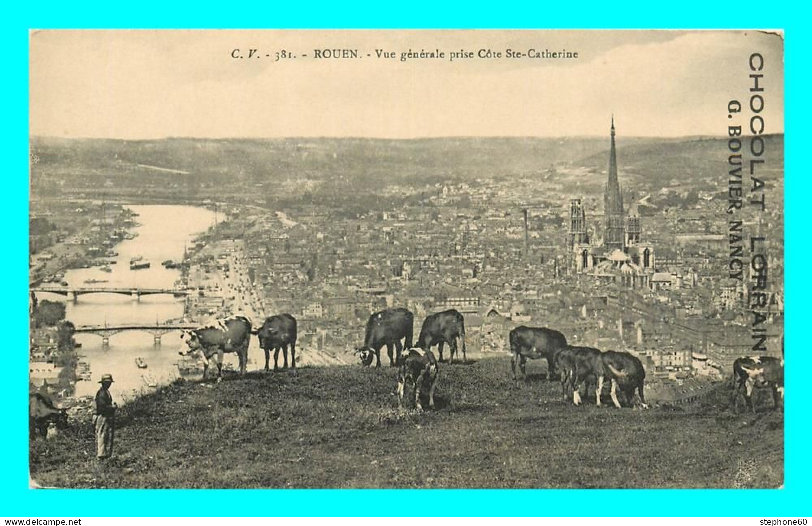 A828 / 329 76 - ROUEN Vue Générale Prise Cote Sainte Catherine ( Vache ) - Rouen