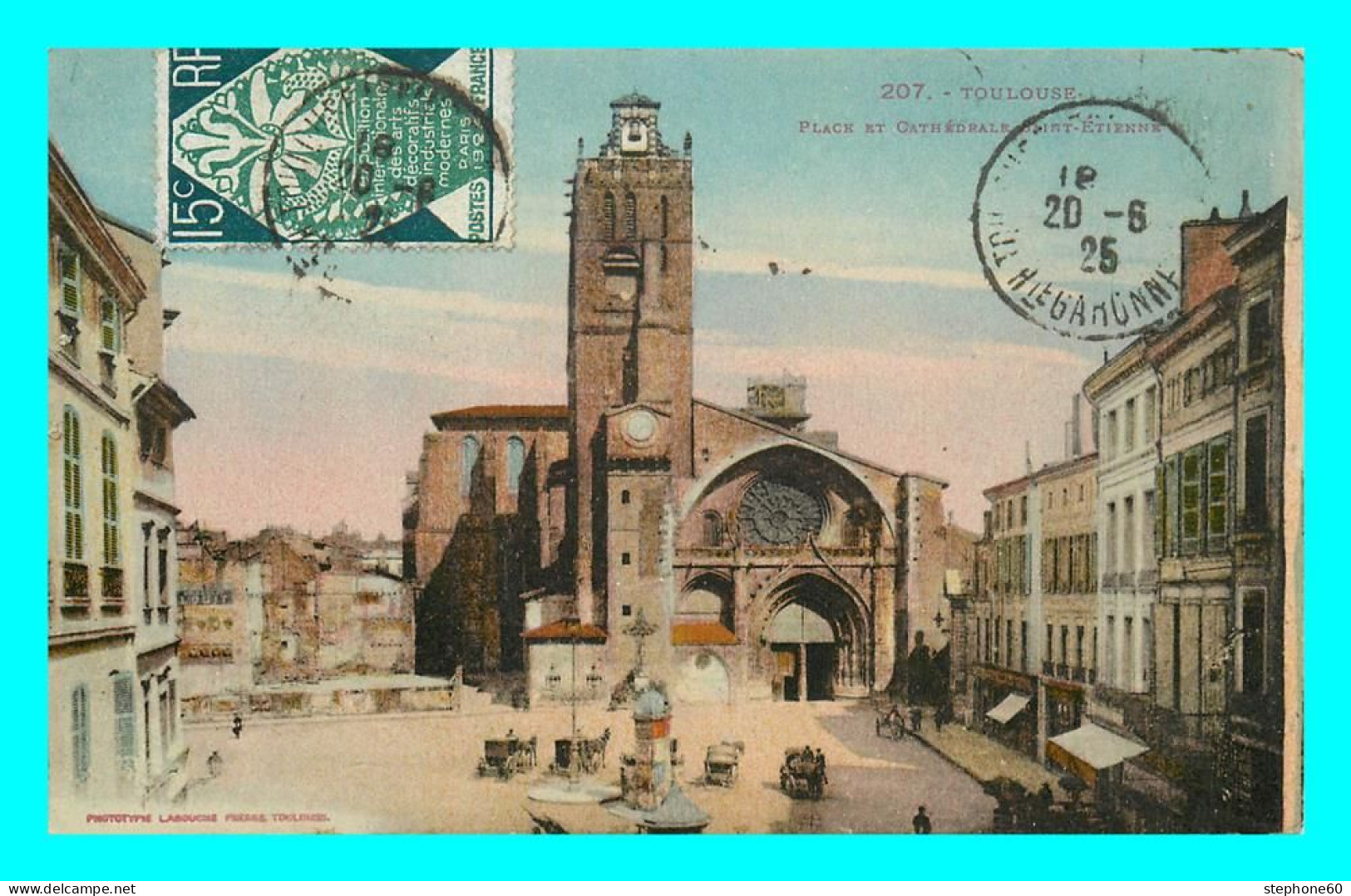 A832 / 085 31 - TOULOUSE Place Et Cathédrale Saint Etienne ( Timbre ) - Toulouse