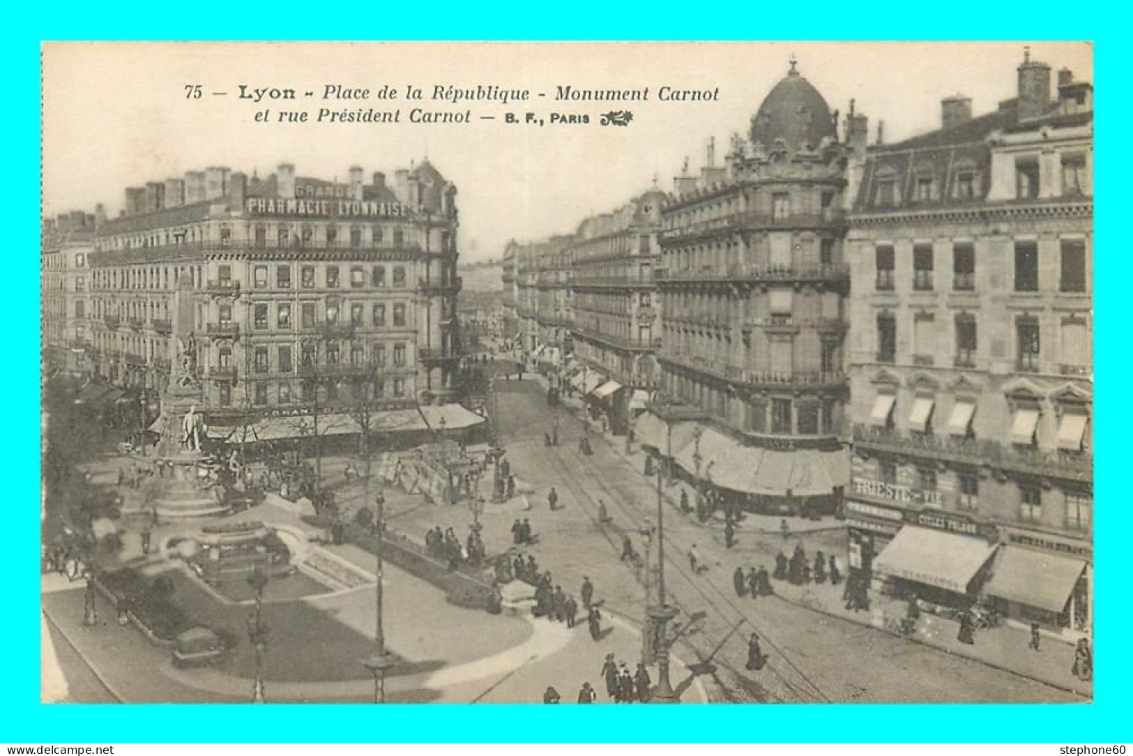 A833 / 125 69 - LYON Place De La République Monument Carnot - Autres & Non Classés