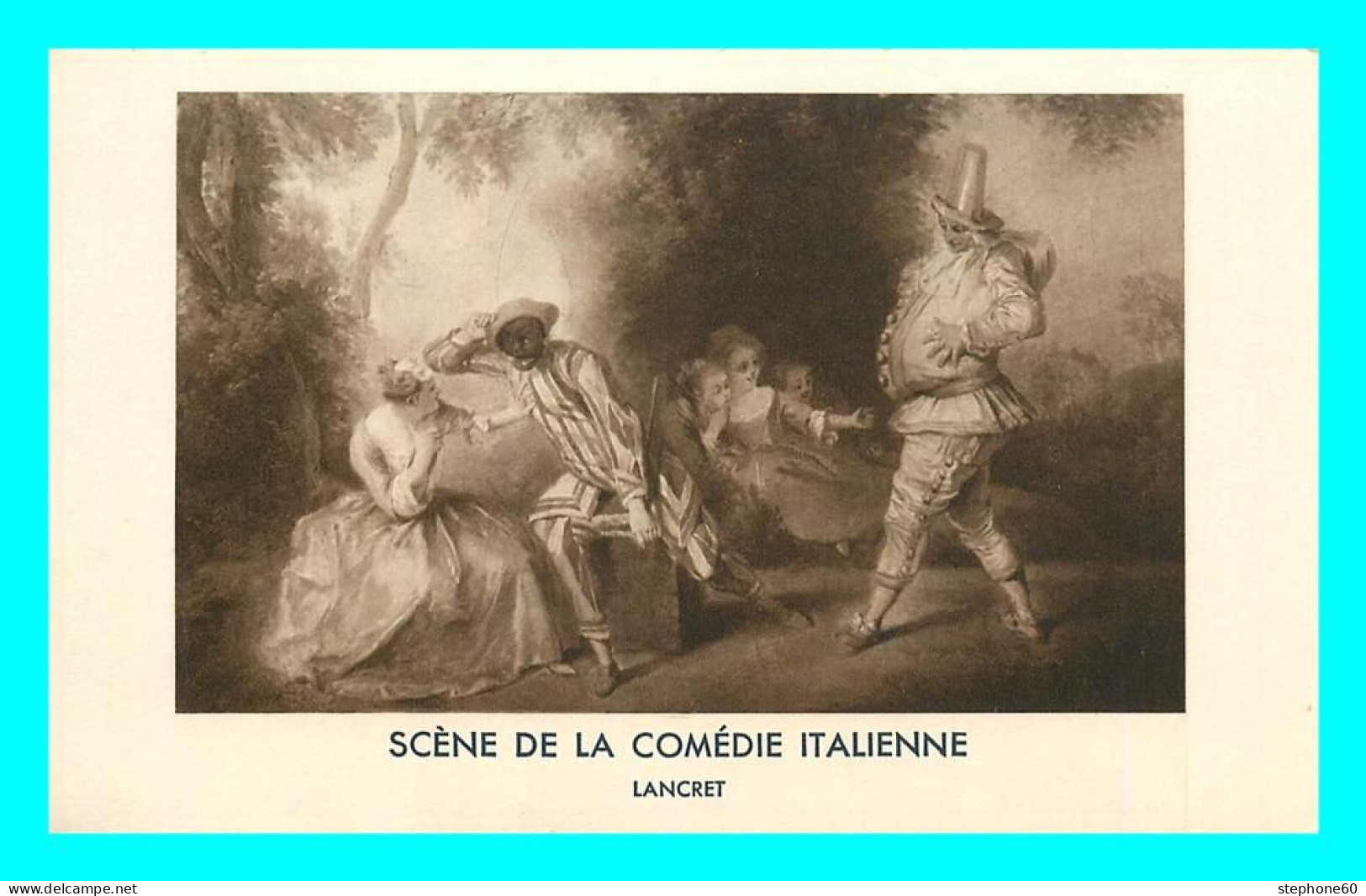 A835 / 149 Tableau Scene De La Comédie Italienne Lancret - Malerei & Gemälde