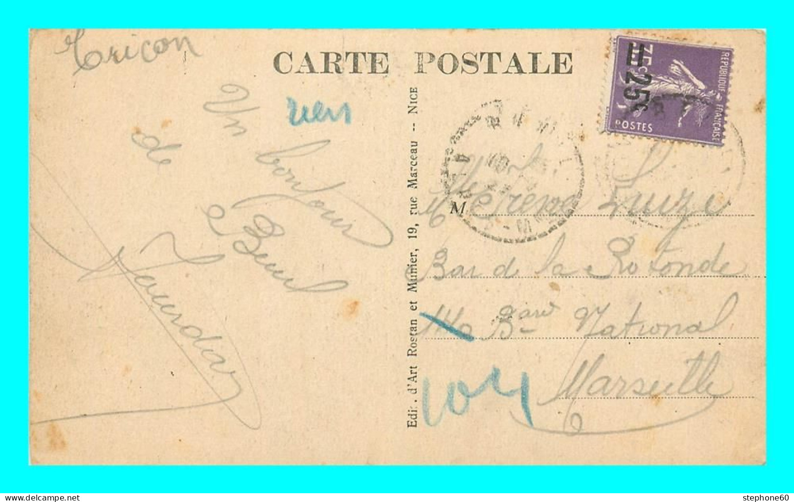 A832 / 491  Timbre N° 218 Seul Sur Lettre ( Surcharge ) Au Dos BEUIL - Briefe U. Dokumente