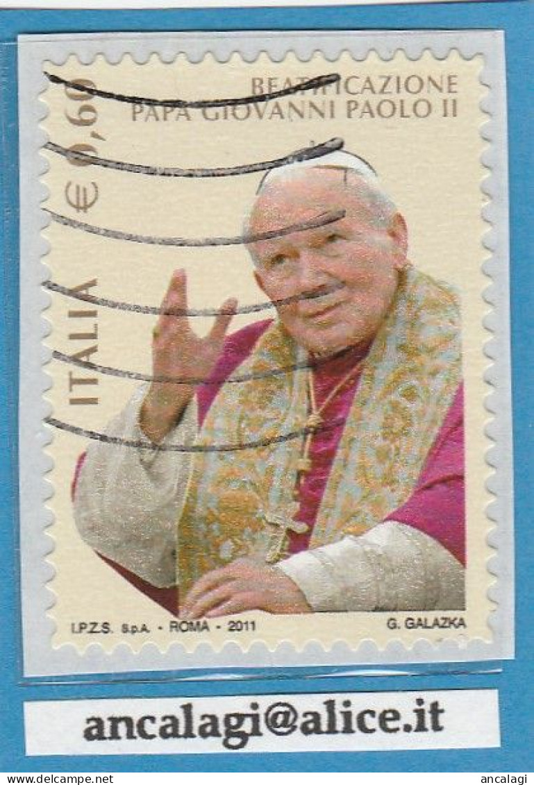 USATI ITALIA 2011 - Ref.1187A "BEATO GIOVANNI PAOLO II° " 1 Val. - - 2011-20: Used