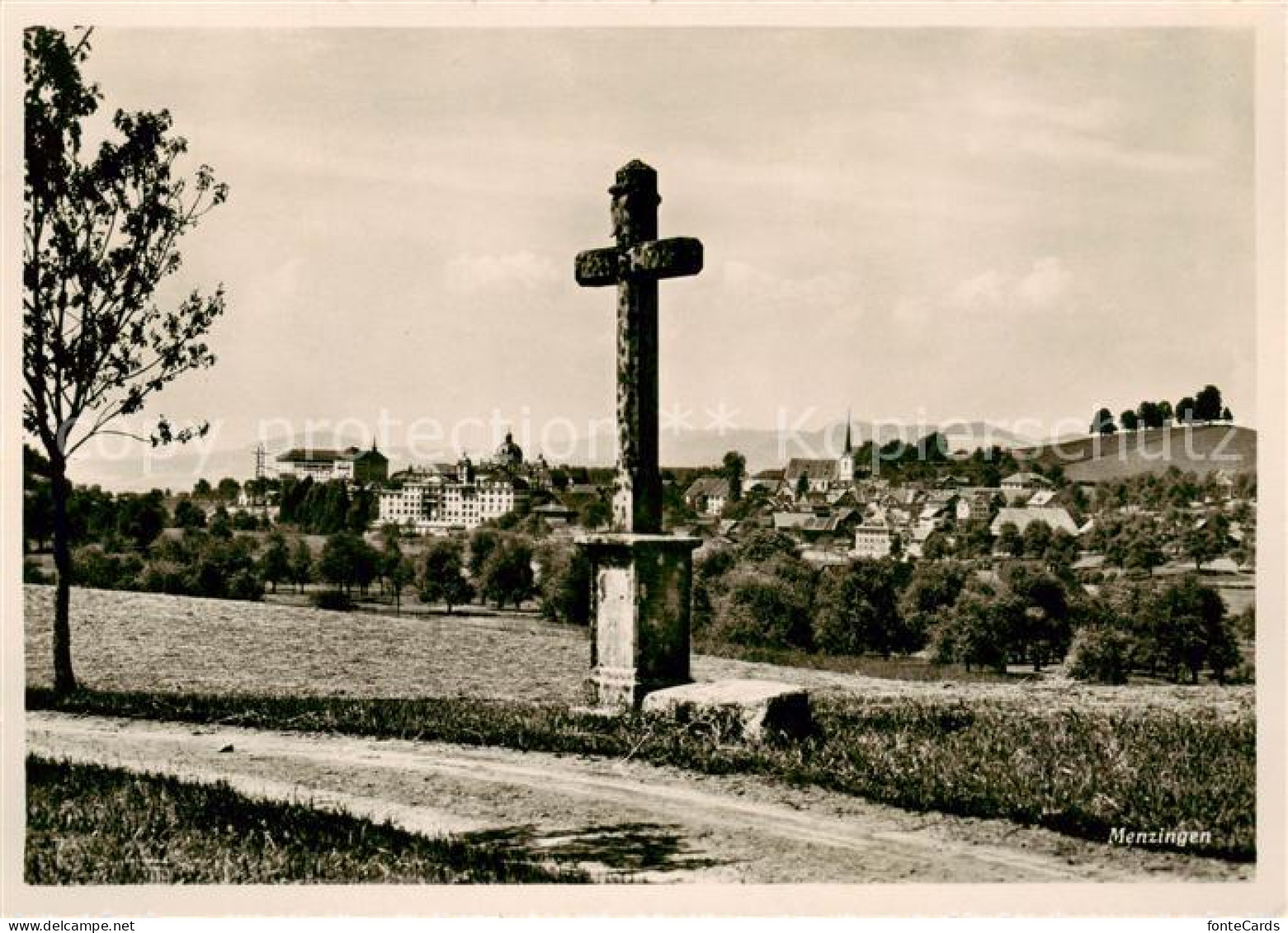 13822684 Menzingen  ZG Wegekreuz Panorama  - Sonstige & Ohne Zuordnung