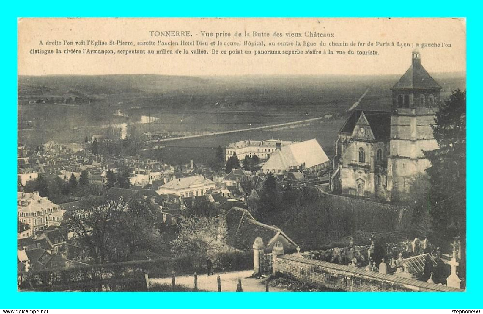 A837 / 085 89 - TONNERRE Vue Prise De La Butte Des Vieux Chateau - Tonnerre