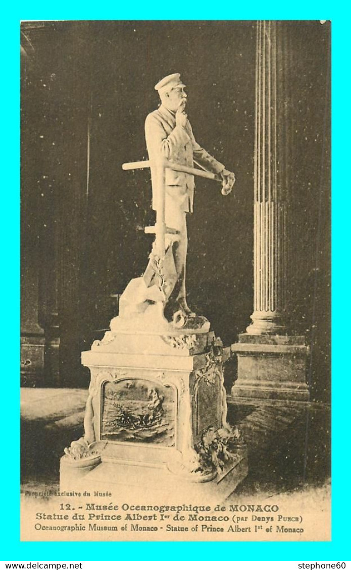 A834 / 477 MONACO Musée Océanographique Statue Du Prince Albert Ier - Andere & Zonder Classificatie