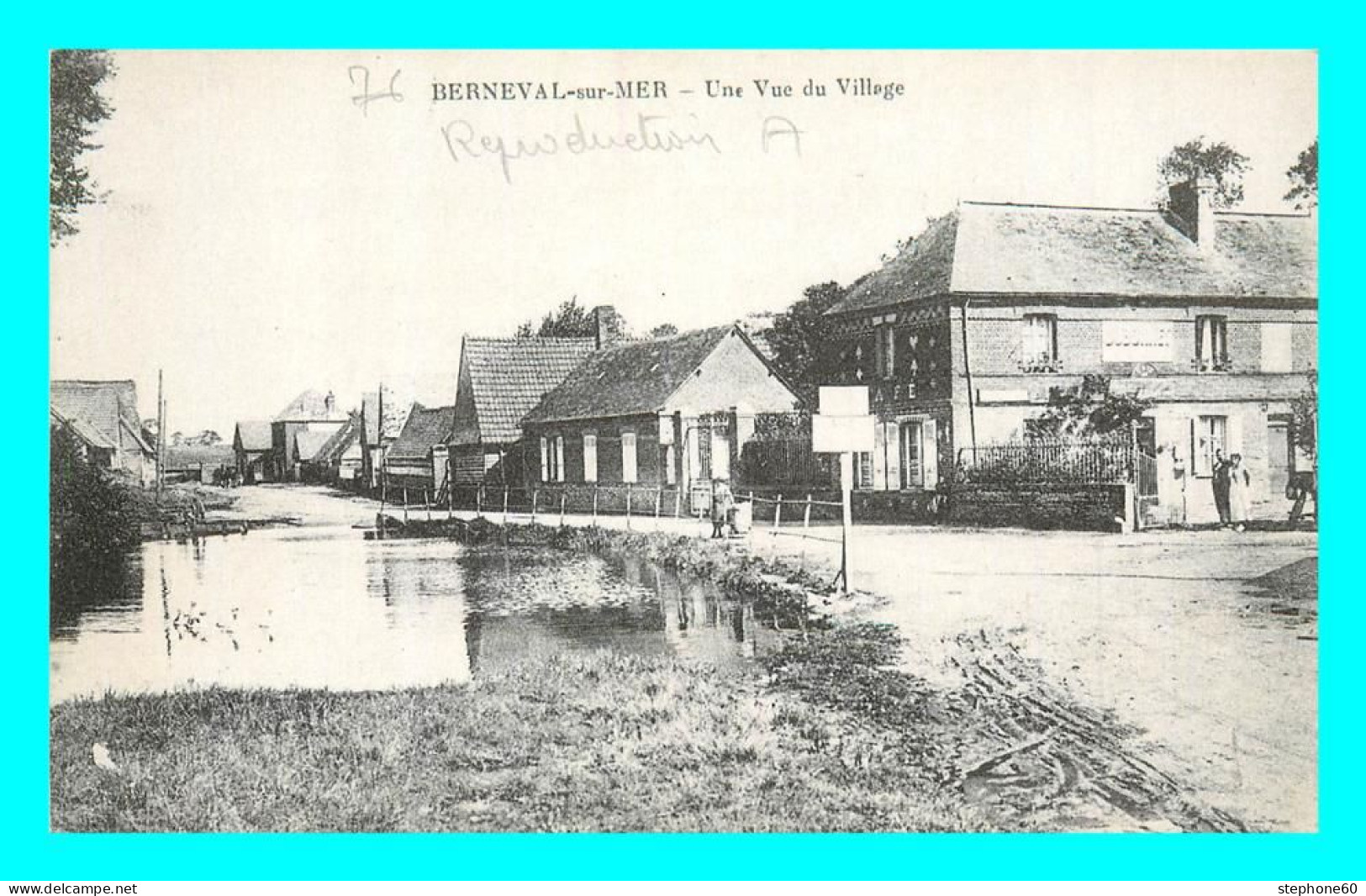 A834 / 173 76 - BERNEVAL Sur Mer Vue Du Village - REPRODUCTION - Berneval