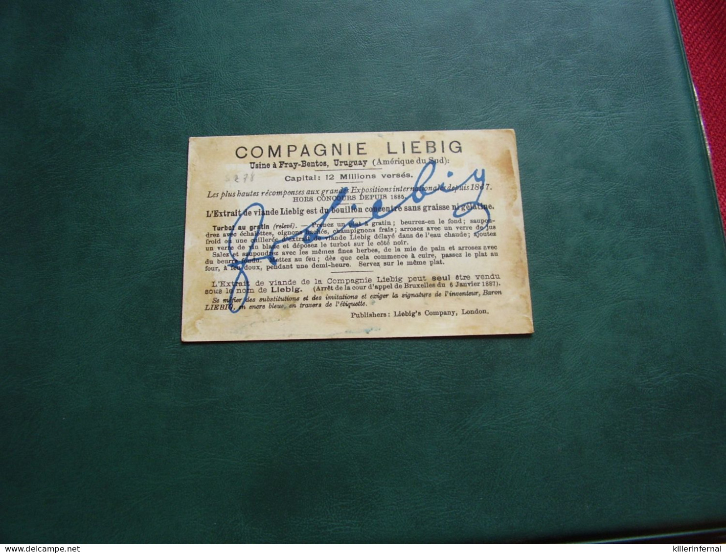 Original Old Card Chromo Liebig S 278 Marchands Turcs - Liebig