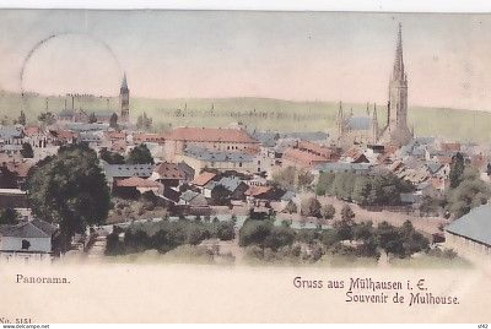 SOUVENIR DE MULHOUSE          PANORAMA         COLORISEE         PRECURSEUR - Mulhouse