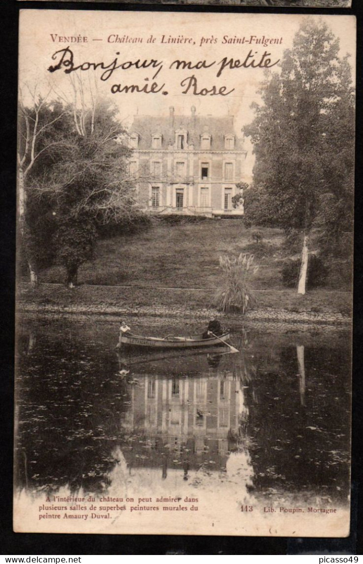 Vendée , Angles , Saint Fulgent , Château De Linière (avec Reflet ) - Autres & Non Classés