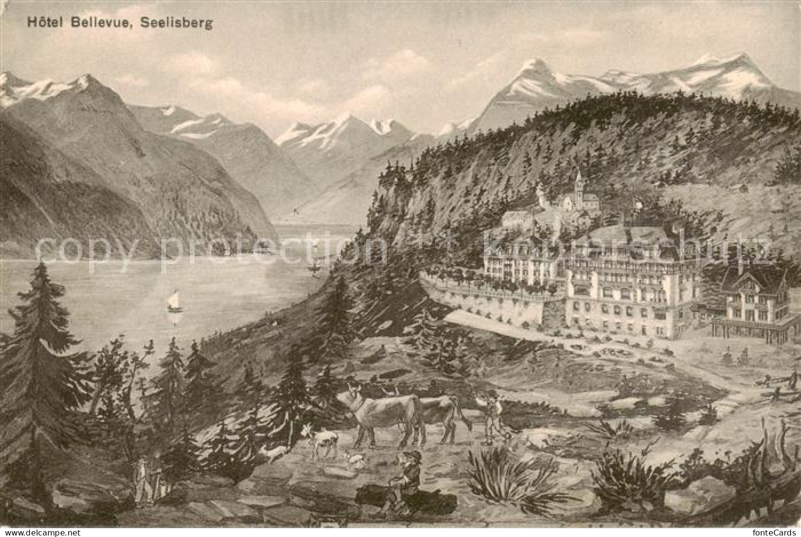 13821733 Seelisberg UR Hotel Bellevue Mit Seelisbergersee Seelisberg UR - Autres & Non Classés