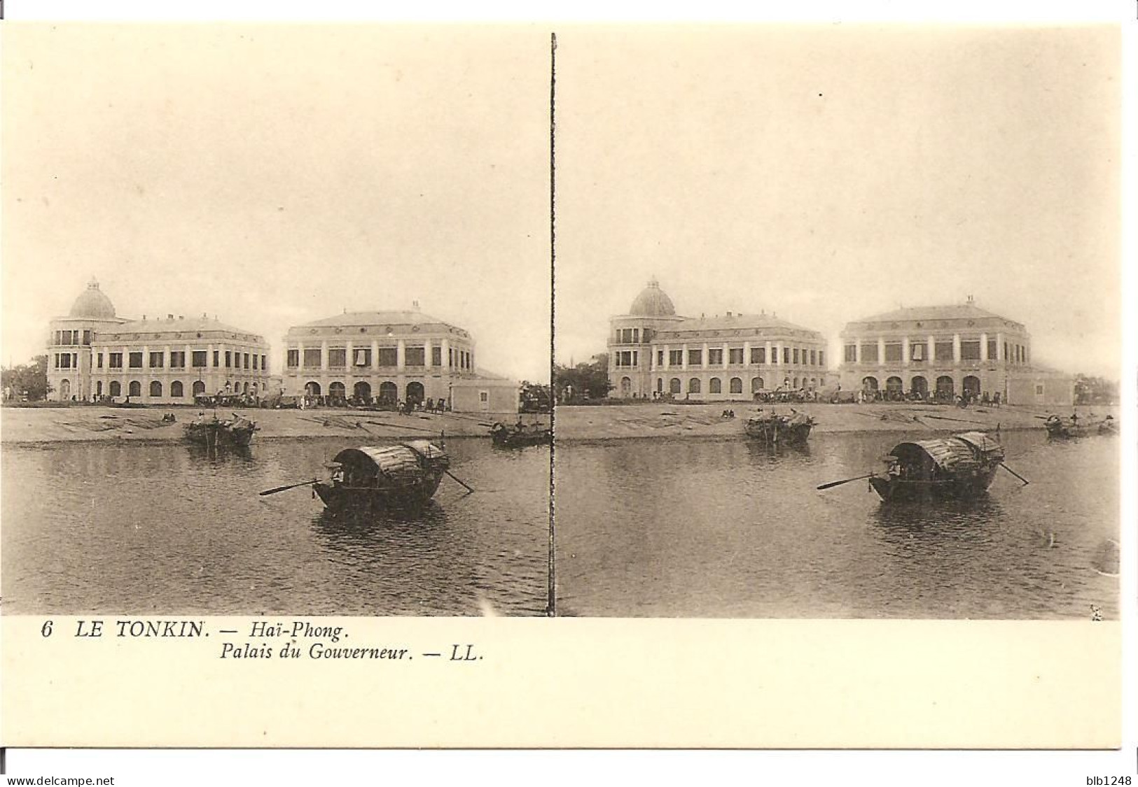 Vietman Le Tonkin - Haî Phong  Palais Du Gouverneur  Carte Stereoscopique - Viêt-Nam