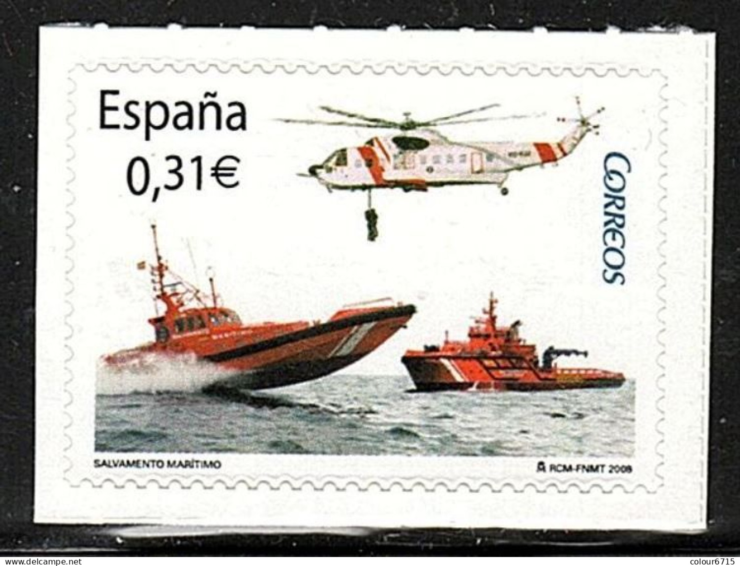 Spain 2008 Maritime Rescue - Self-Adhesive Stamp 1v MNH - Ungebraucht