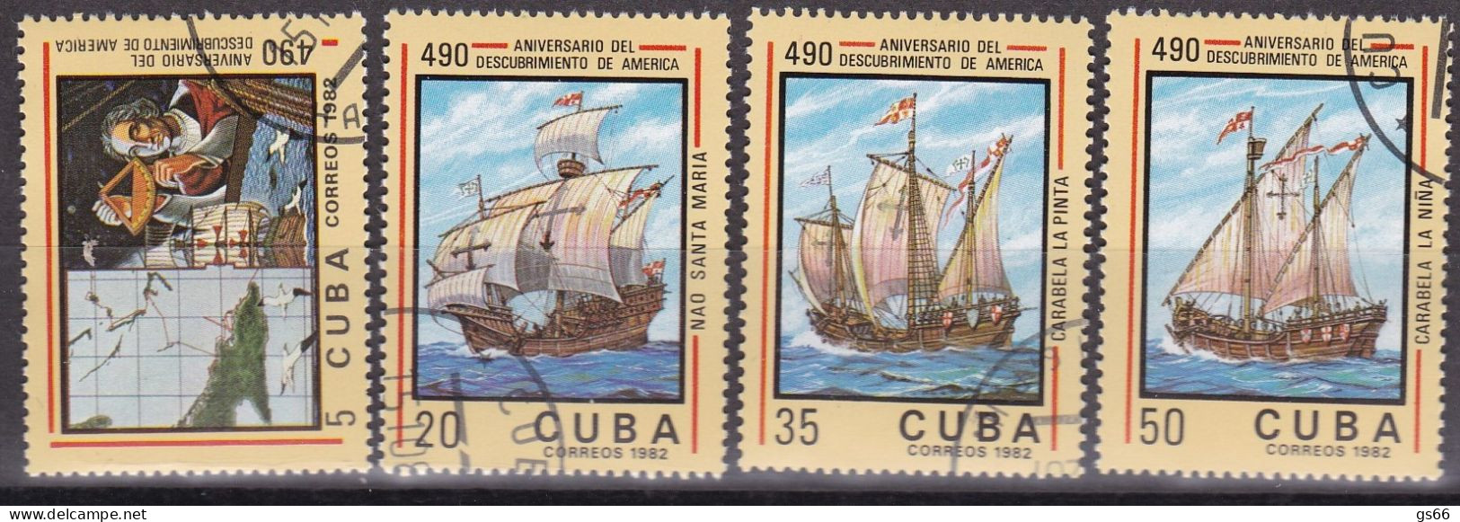 Kuba, 1982, 2698/01 Block 122,  Used Oo,   490. Jahrestag Der Entdeckung Amerikas. - Usados