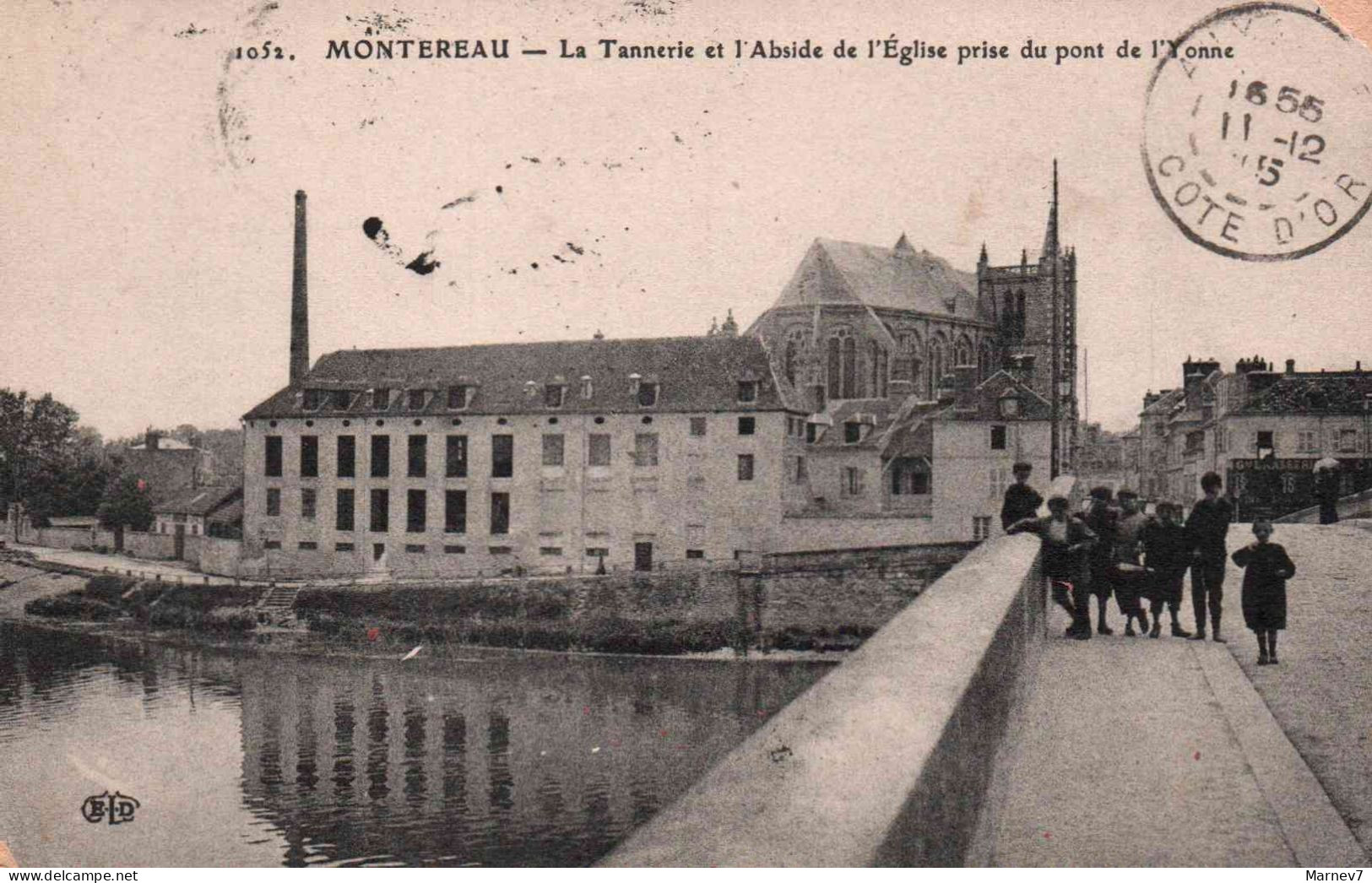 77 Seine Et Marne - CPA - MONTEREAU - Tannerie Et Abside E L'église Prise Du Pont De L'Yonne - 1915 - FM - Montereau