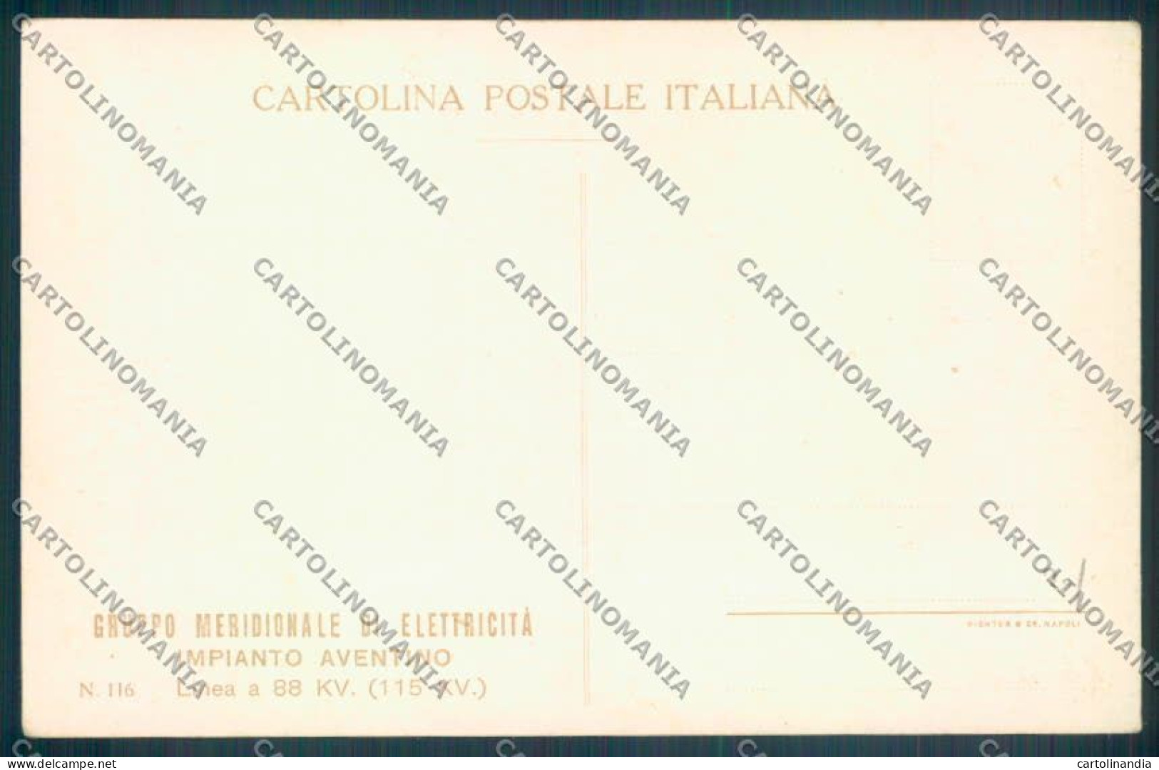 Caserta Impianto Aventino Elettricità Cartolina ZB3462 - Caserta