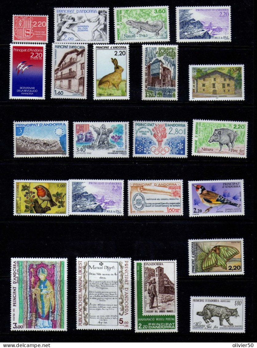 Andorre Francaise - Art - Sites - Faune - Evenements -  Neufs** - MNH - Unused Stamps