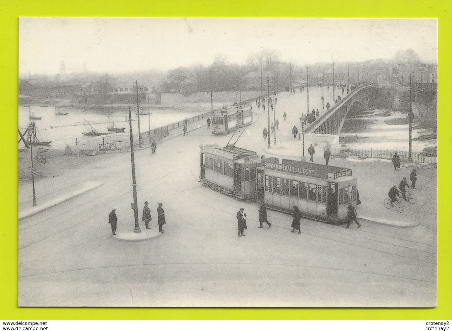 44 NANTES Le Nouveau Pont De PIRMIL Tram Tramway Avec PUB Savon LECAT Et Bénédictine VOIR DOS - Nantes